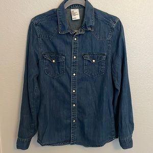 H&M Small Denim Long-sleeved shirt